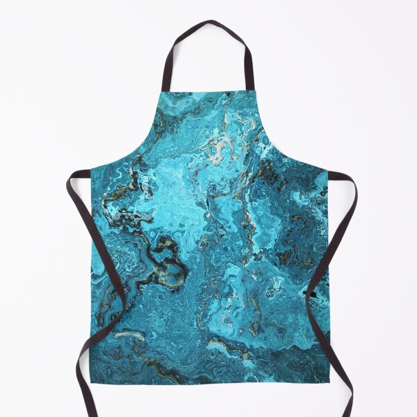 Item preview, Blue Marble Look Abstract in Shades of Blue Cyan Turquoise Grayish Blue 2 of 4 designed and sold by Beachy.