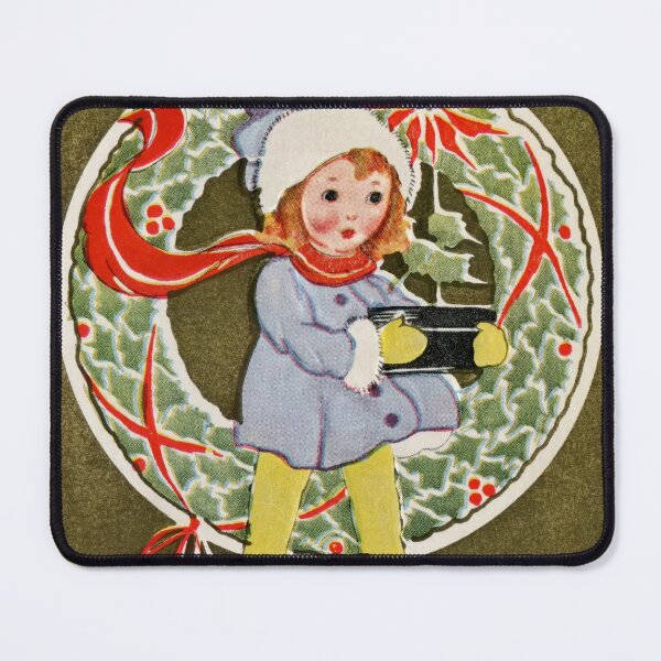 Item preview, Christmas greetings vintage fashion girl designed and sold by aapshop.