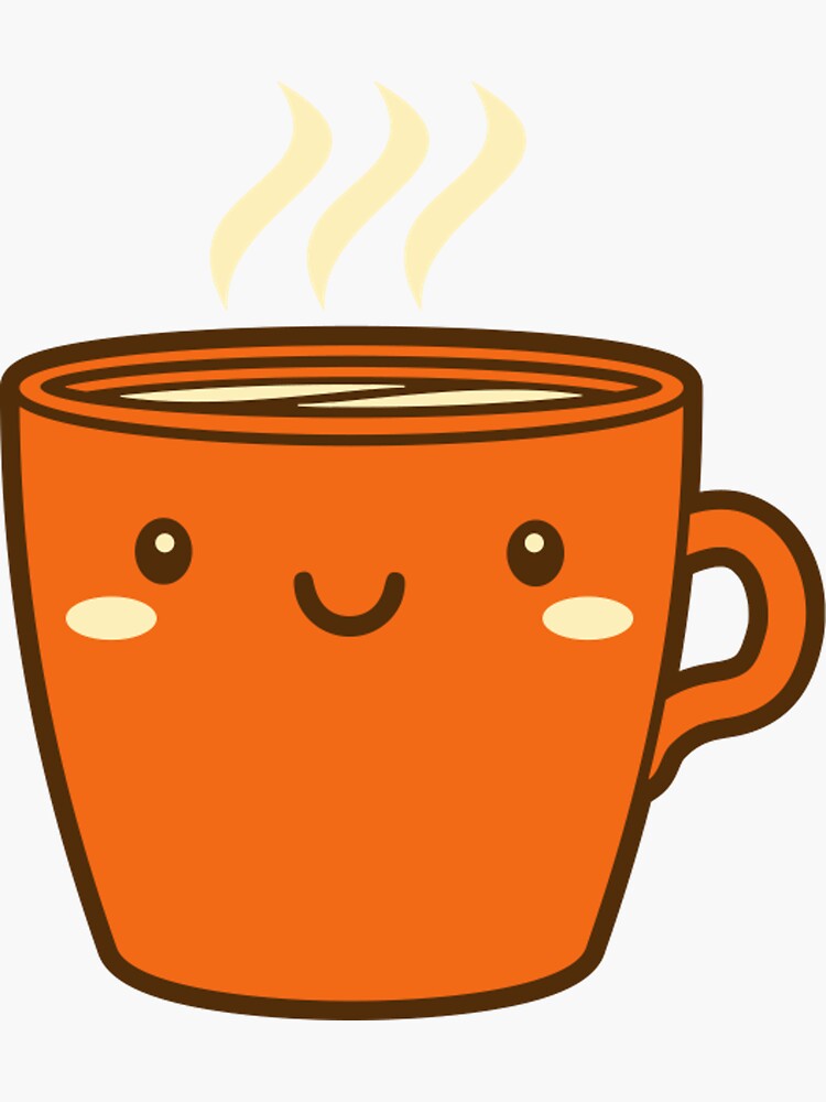 "Cute coffee cup" Sticker for Sale by GoldAmour Redbubble