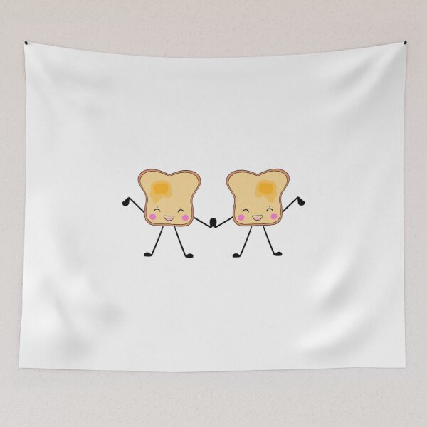 Item preview, Cute dancing funny yummy toasts Breakfast dance designed and sold by GoldAmour.