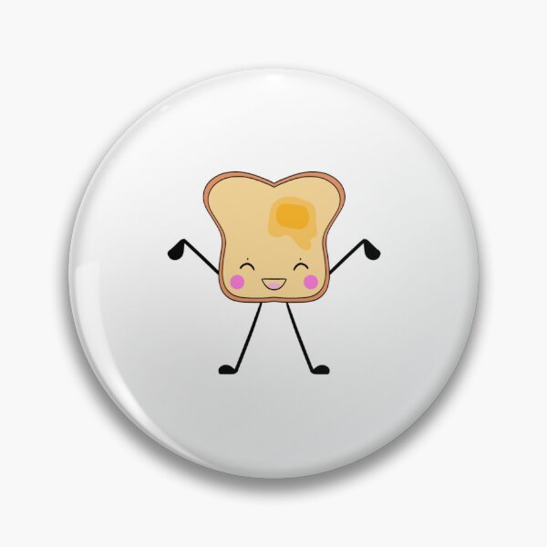 Item preview, Cute dancing happy Kawaii baby toast cartoon designed and sold by GoldAmour.