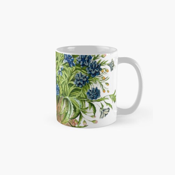 Blue Flowers Vase Classic Mug