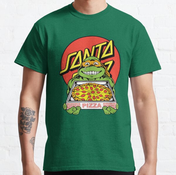 Santa Cruz x TMNT Pizza Dot Forest Green T-Shirt