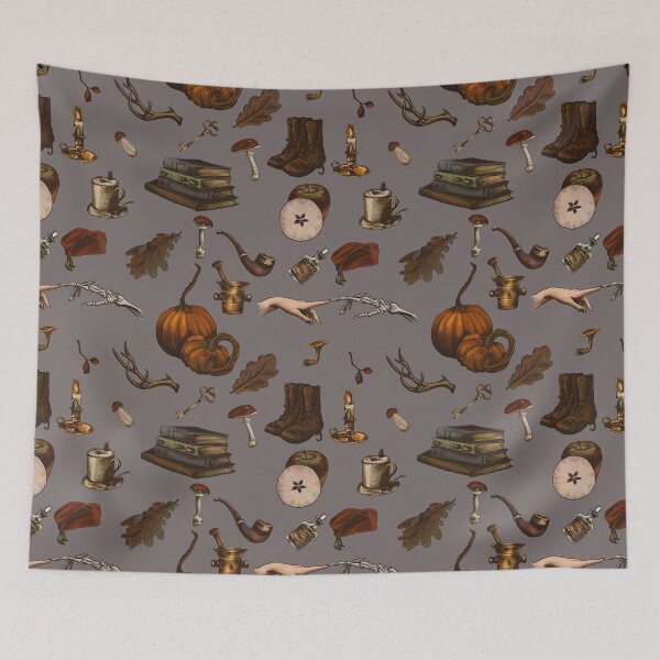 Item preview, Autumn and pumpkins - halloween pattern designed and sold by Aniseed-makes.