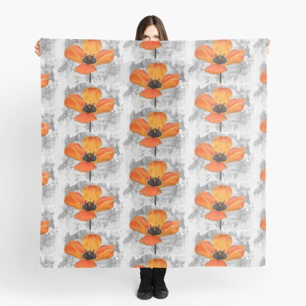 Flor naranja. Pañuelo