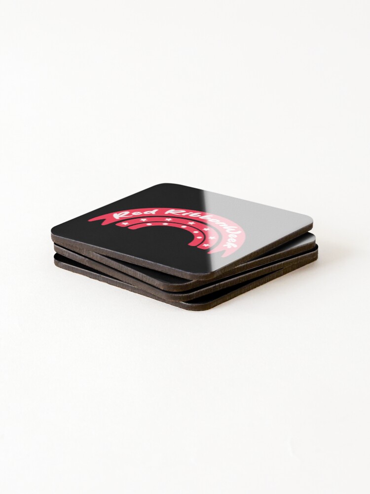 Thumbnail 4 of 5, Coasters (Set of 4), Red Ribbon Week | Red Ribbon Week Awareness  designed and sold by THROUGH-LIFE.