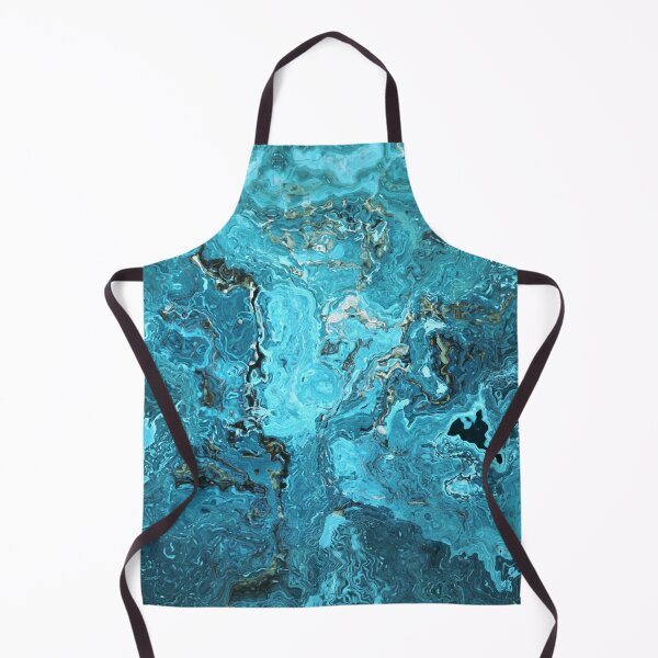 Item preview, Blue Marble Look Abstract in Shades of Blue Cyan Turquoise Grayish Blue 3 of 4 designed and sold by Beachy.