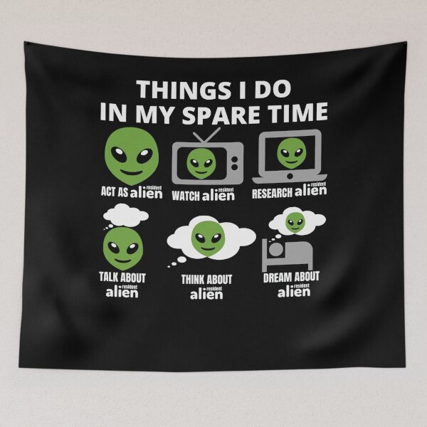 Item preview, Resident Alien Graphic Perfect Xmas Gift Fan    designed and sold by AlaHarrison.