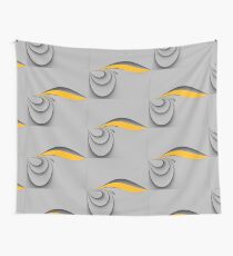 Grey yellow Wall Tapestry