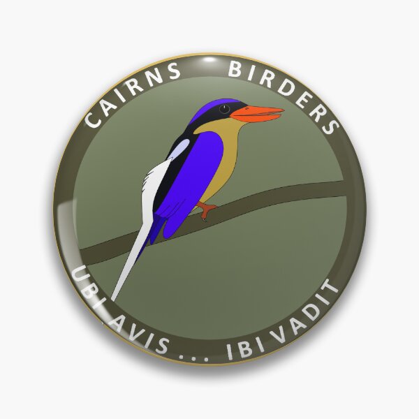Item preview, Buff-breasted Paradise Kingfisher with Cairns Birders motto designed and sold by CairnsBirders.