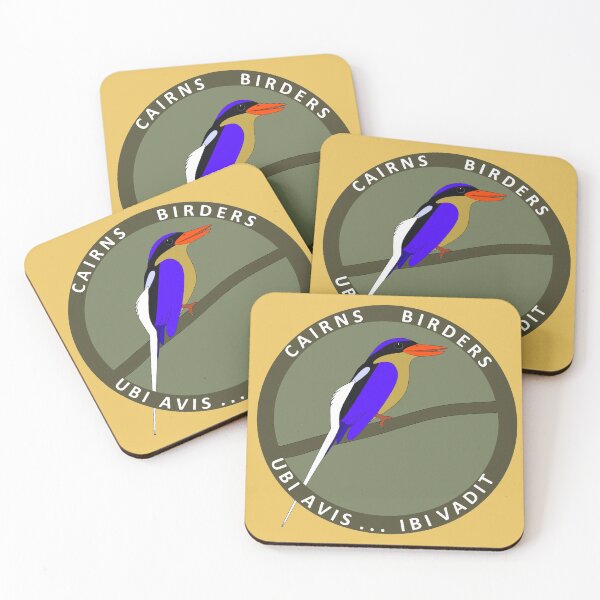 Item preview, Buff-breasted Paradise Kingfisher with Cairns Birders motto designed and sold by CairnsBirders.