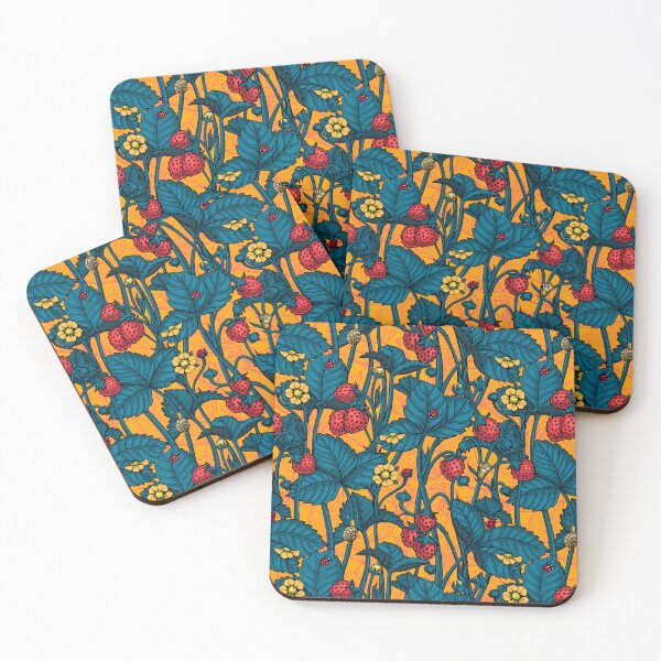Item preview, Wild strawberries, red, yellow and blue  designed and sold by Katerina Mitkova Kirilova.