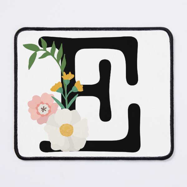 Item preview, Monogram Letter E Typewriter Font Modern Flowers designed and sold by AlphaWords.