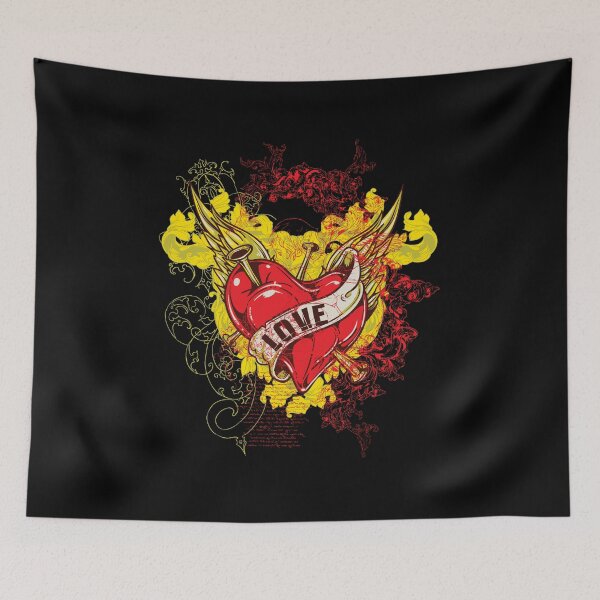 Item preview, Love And Heart Art Design Draw Street Art Text Graphic designed and sold by BK-Fishing.