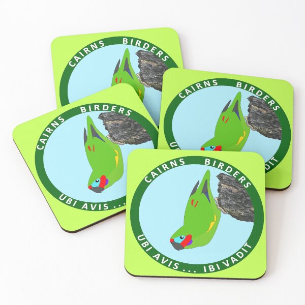 Item preview, Double-eyed Fig-parrot with Cairns Birders motto designed and sold by CairnsBirders.