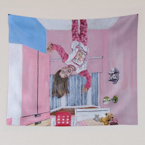 Item preview, THE GOLD MAGIC SHOES TAKE LAURA UP THE WALL ACCROSS THE CEILING AND BACK DOWN AGAIN  designed and sold by Mackenzie Moulton International Artist .