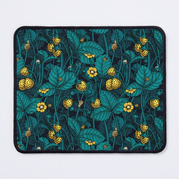 Item preview, Wild strawberries, yellow and blue designed and sold by Katerina Mitkova Kirilova.
