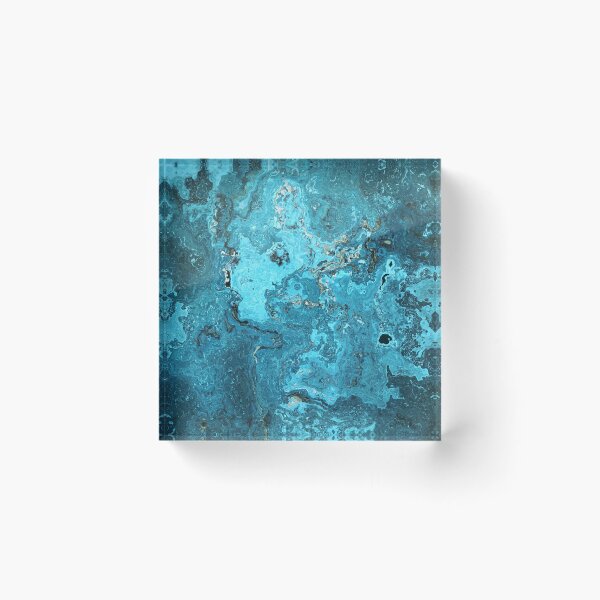 Item preview, Blue Marble Look Abstract in Shades of Blue Cyan Turquoise Grayish Blue 4 of 4 designed and sold by Beachy.