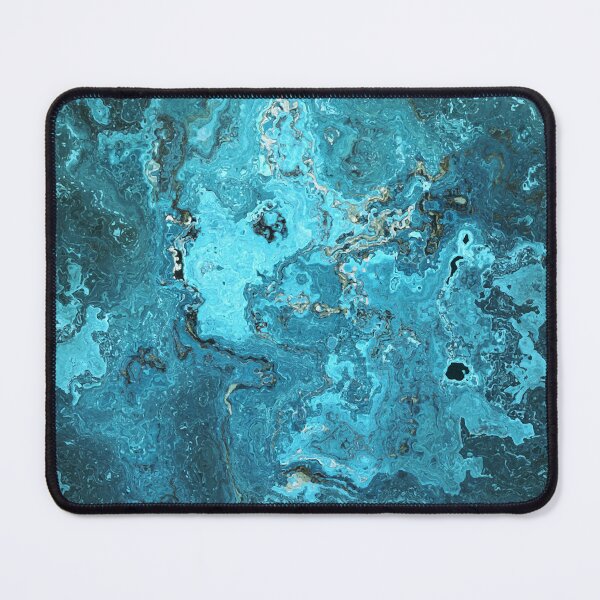 Item preview, Blue Marble Look Abstract in Shades of Blue Cyan Turquoise Grayish Blue 4 of 4 designed and sold by Beachy.