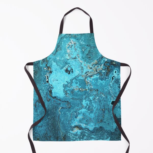 Item preview, Blue Marble Look Abstract in Shades of Blue Cyan Turquoise Grayish Blue 4 of 4 designed and sold by Beachy.