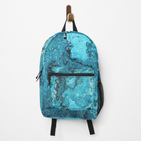 Item preview, Blue Marble Look Abstract in Shades of Blue Cyan Turquoise Grayish Blue 4 of 4 designed and sold by Beachy.