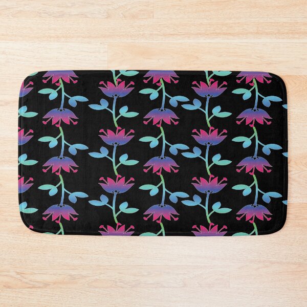 Item preview, Tropical Flowers Pattern with Black  Background designed and sold by FlippinTurtles.