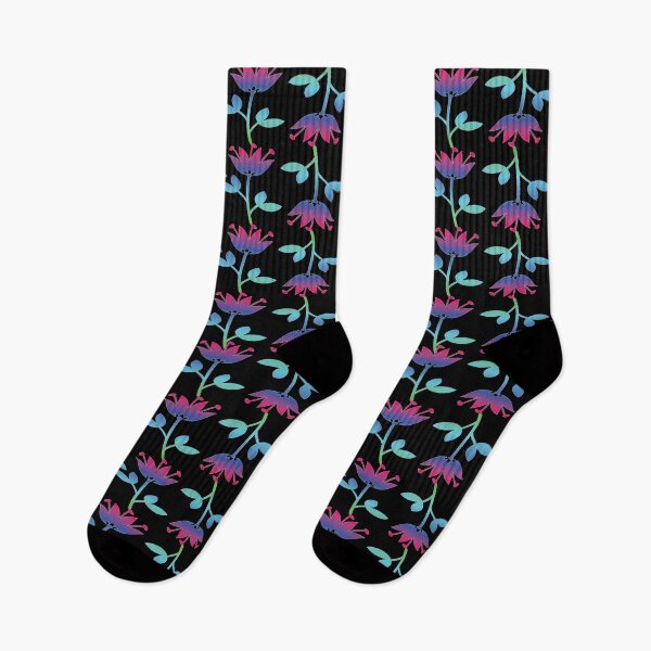 Item preview, Tropical Flowers Pattern with Black  Background designed and sold by FlippinTurtles.
