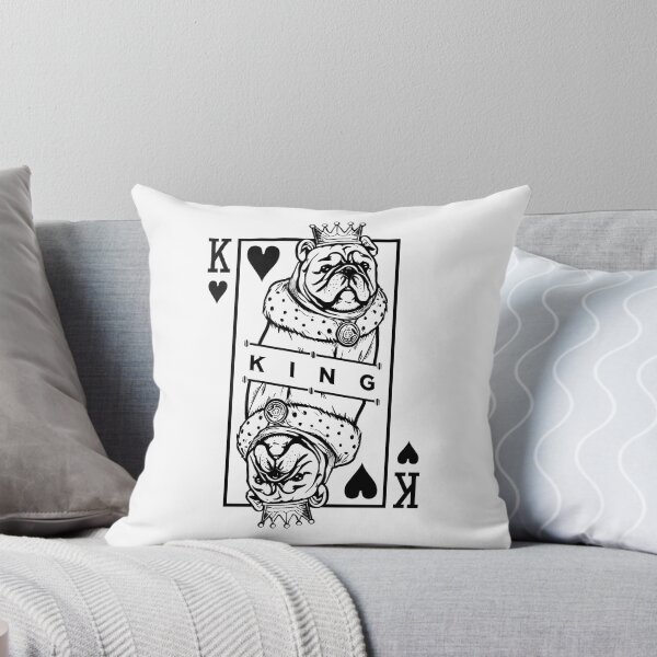 Item preview, Bulldog King Of Hearts Funny Dog Lover Playing Card Pop Art designed and sold by GrandeDuc.