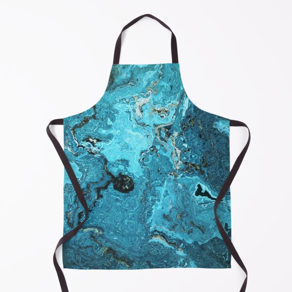Item preview, Blue Marble Look Abstract in Shades of Blue Cyan Turquoise Grayish Blue 1 of 4 designed and sold by Beachy.