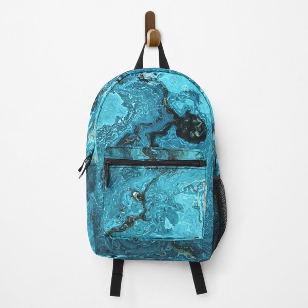 Item preview, Blue Marble Look Abstract in Shades of Blue Cyan Turquoise Grayish Blue 1 of 4 designed and sold by Beachy.