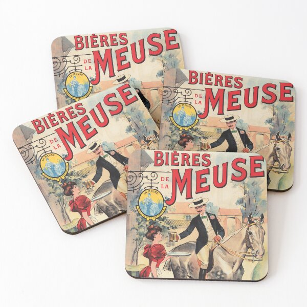 Item preview, BIERES DE LA MEUSE 1900s Vintage French Beer Poster  designed and sold by retroposters.