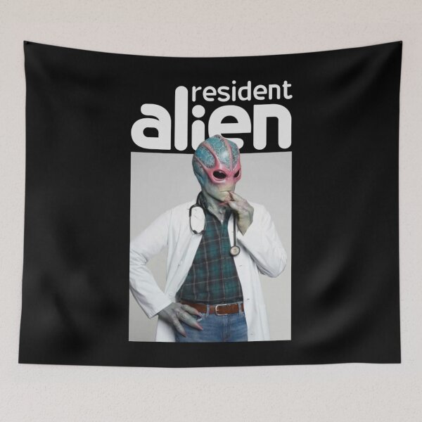 Item preview, RESIDENT ALIEN - THIS IS SOME BULLSHT Gift Fan designed and sold by AlaHarrison.