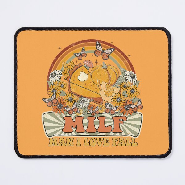 Item preview, Man I Love Fall Pumpkin and Flower Pattern Retro designed and sold by knittinggrandma.