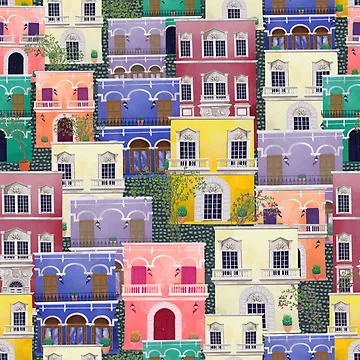 Artwork thumbnail, Puerto Rico pattern in Spring by pdstudio24
