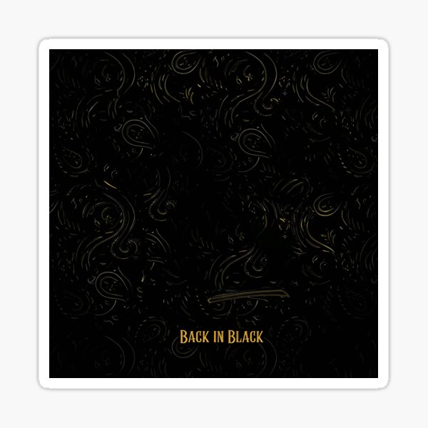 Back in black album Sticker