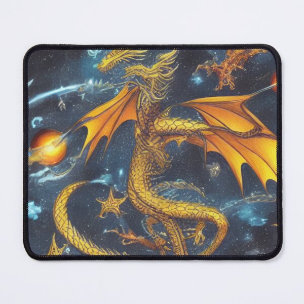 Item preview, Gold dragon in space designed and sold by ArtySaxon.