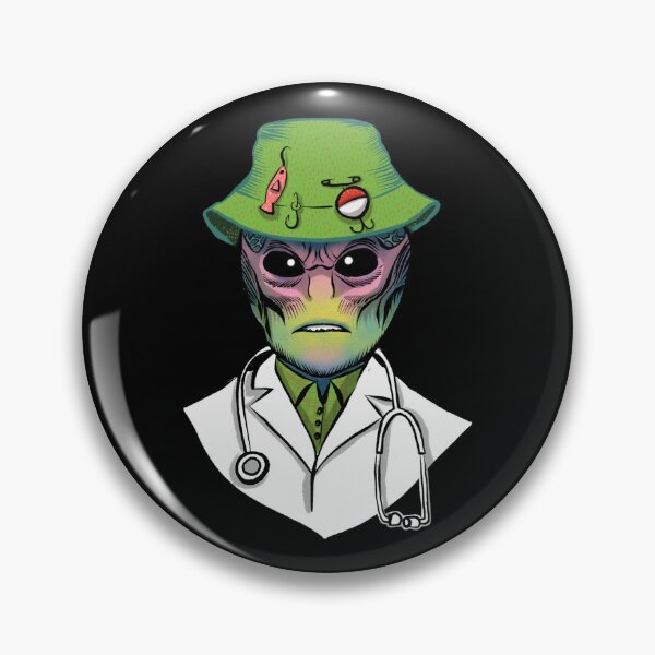 Item preview, Resident alien caricature drawing with magnifying glass    designed and sold by AlaHarrison.
