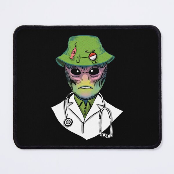 Item preview, Resident alien caricature drawing with magnifying glass designed and sold by AlaHarrison.