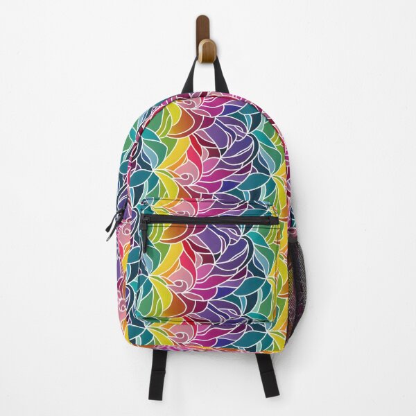 Item preview, Rainbow Colored Stained Glass Vibrant and Colorful Positive Vibes LGBT designed and sold by CGSGraphics.