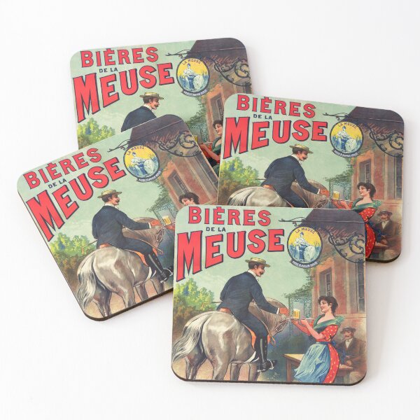 Item preview, BIERES DE LA MEUSE 1900s French Beer Advertisement Poster  designed and sold by retroposters.