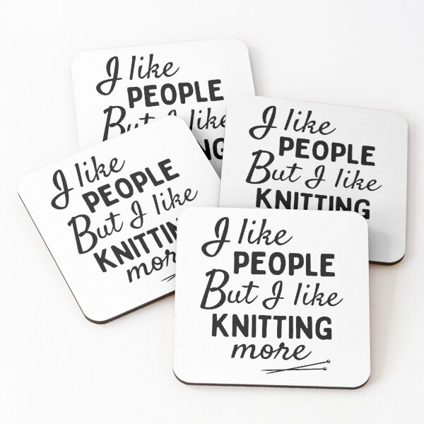 Item preview, I like people BUT I like knitting more designed and sold by TheGreenGoat.