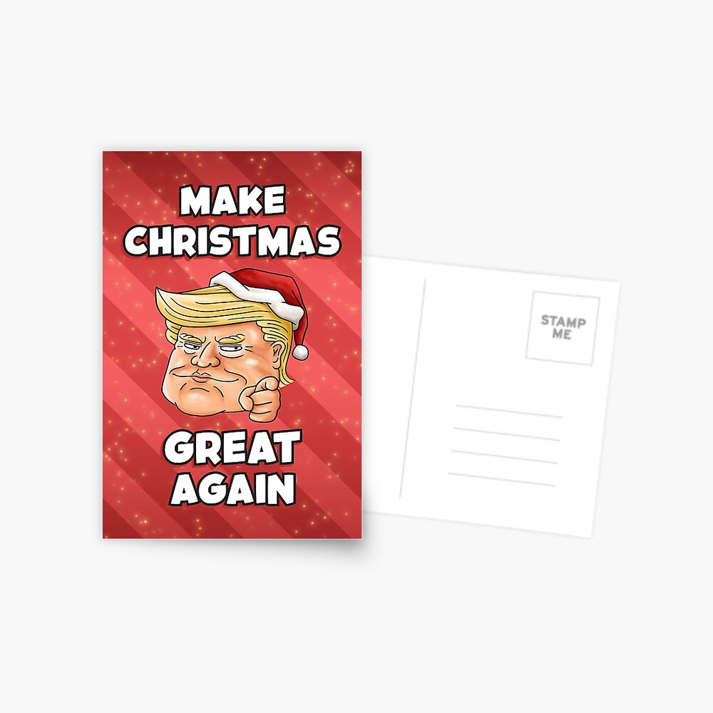 Donald Trump Christmas Card/Gifts. Make Christmas great again, meme  greeting cards | Sticker