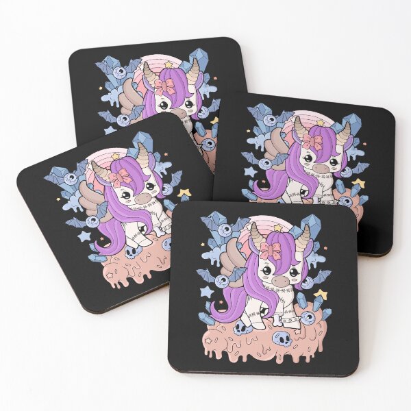 Item preview, Chibi Horror Unicorn Creepy Kawaii Gift Pastel Goth designed and sold by DSWShirts.
