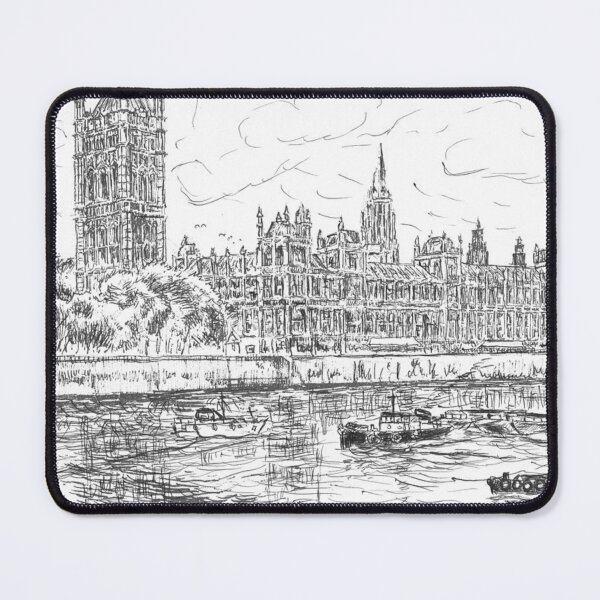 Item preview, HOUSES OF PARLIAMENT VIEWED FROM THE RIVER THAMES designed and sold by Mackenzie Moulton International Artist .