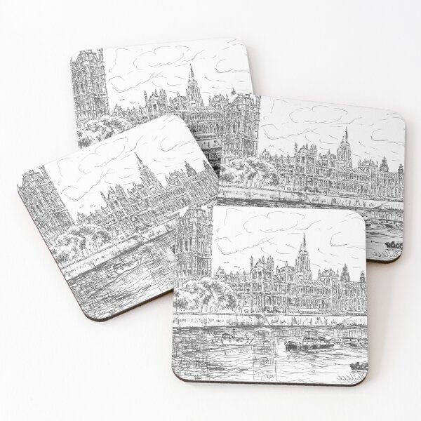 Item preview, HOUSES OF PARLIAMENT VIEWED FROM THE RIVER THAMES  designed and sold by Mackenzie Moulton International Artist .