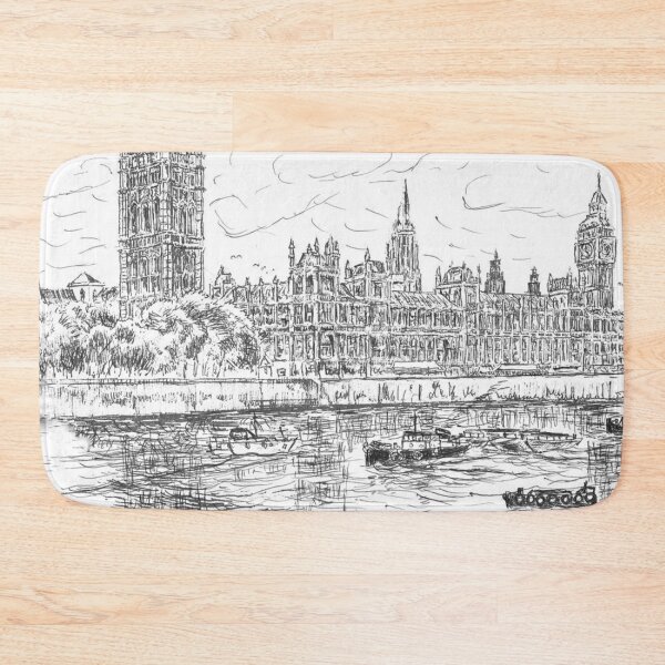 Item preview, HOUSES OF PARLIAMENT VIEWED FROM THE RIVER THAMES  designed and sold by Mackenzie Moulton International Artist .