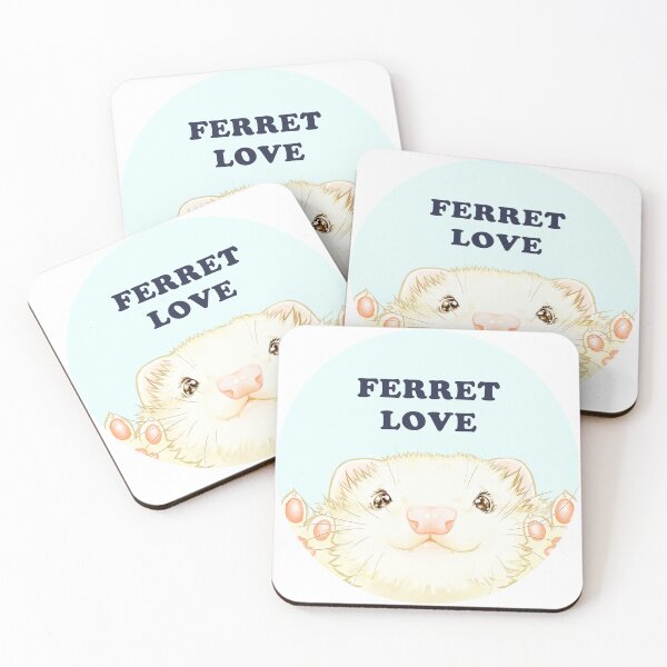 Item preview, FERRET LOVE White designed and sold by ICHIGODAWASHI.