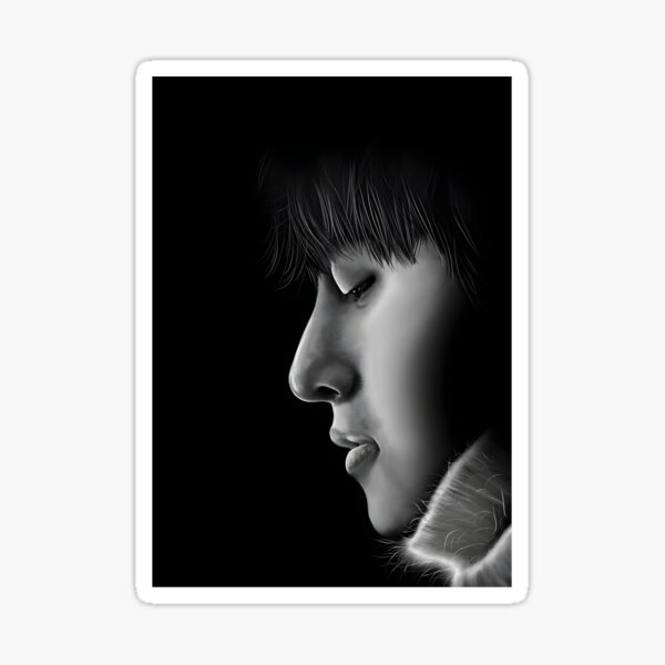 "Black and White Ji Chang Wook Classic " Sticker for Sale by vanitacml7