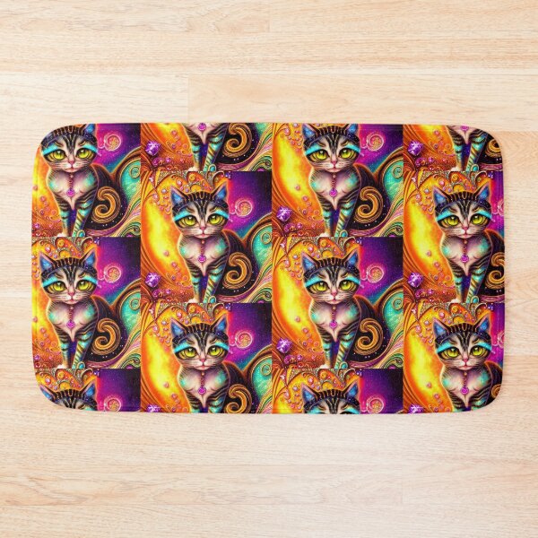 Item preview, Beautiful Siamese Cat Oil Painting with flowers in background designed and sold by ManifestoDesign.