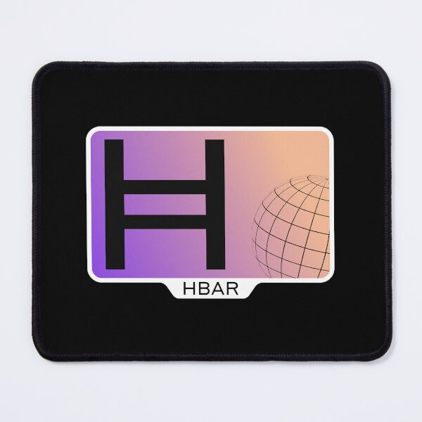Item preview, Hedera HBAR Crypto Altcoin - Purple Orange Gradient with Digital Globe designed and sold by CryptoMoods.